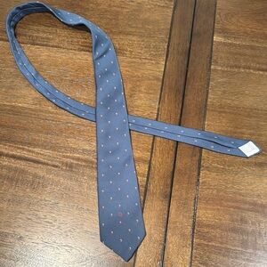 Dior Blue Tie with Subtle Pattern